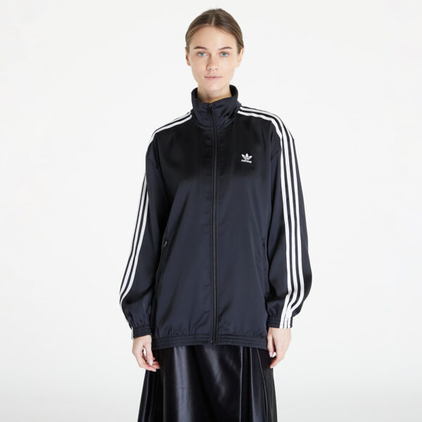 Pulóver adidas Loose Satin Track Top Black 32-alacsony-ár