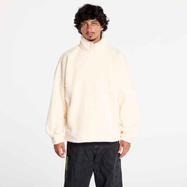 Pulóver adidas Neuclassic Polar Fleece 1/2 Zip Sweatshirt Wonder White M-alacsony-ár