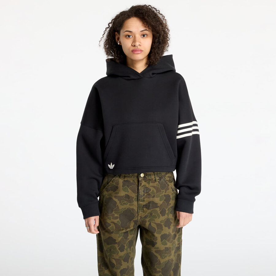 Pulóver adidas Neuclassics Hoodie Black/ Cream White S-alacsony-ár