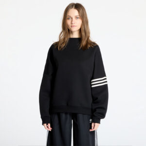 Pulóver adidas Neuclassics Oversized Mock Neck Sweatshirt Black/ Cream White S-alacsony-ár