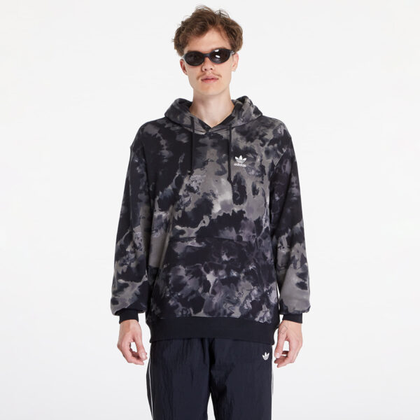 Pulóver adidas Originals Tie-Dyed Hoodie Black Camo M-alacsony-ár