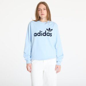 Pulóver adidas Pinstripe Graphic Sweatshirt Blue/ Clear Sky/ Off White S-alacsony-ár