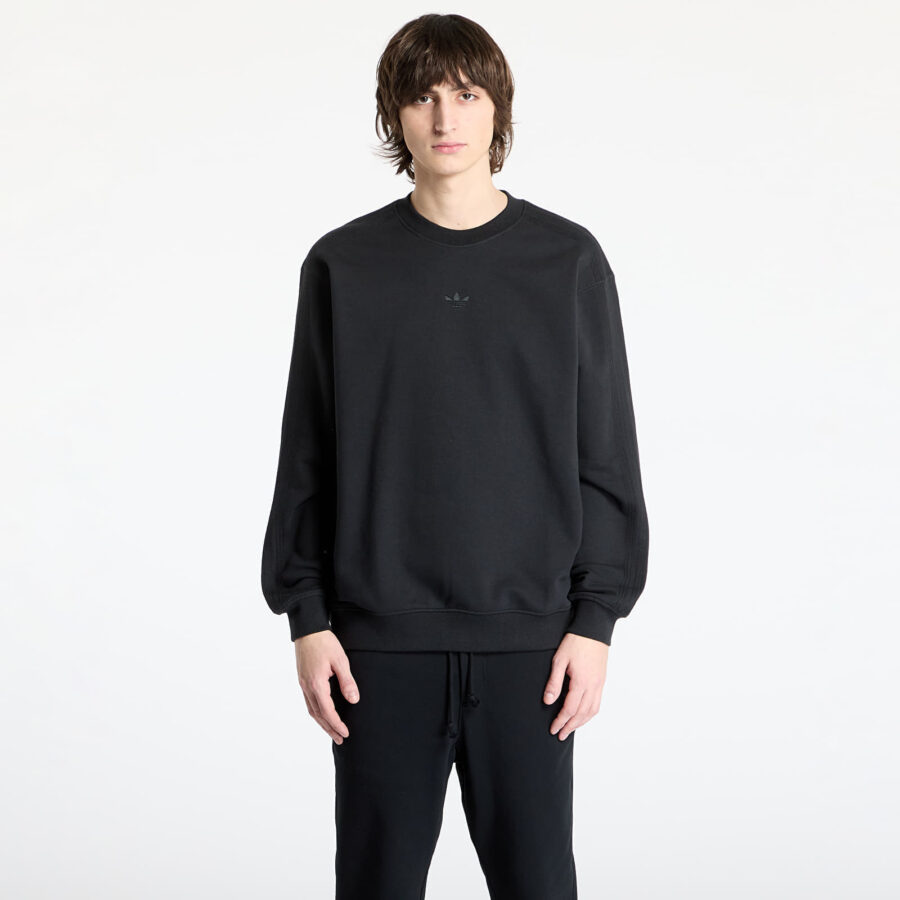 Pulóver adidas Premium Essentials Crew Sweatshirt Black S-alacsony-ár