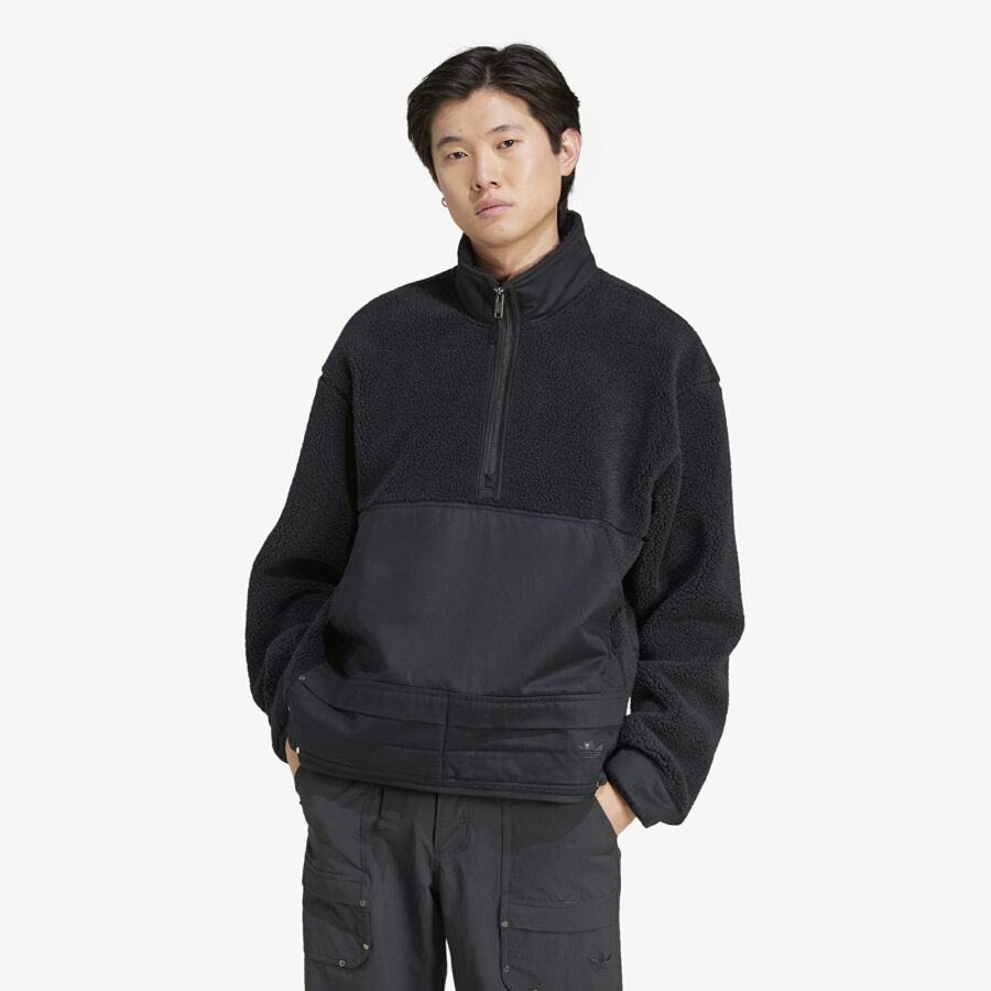 Pulóver adidas Premium Essentials Fleece Full-Zip Black M-alacsony-ár