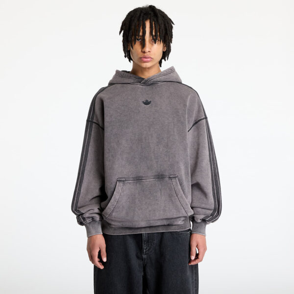 Pulóver adidas Premium Essentials Retro Washed Hoodie Black S-alacsony-ár