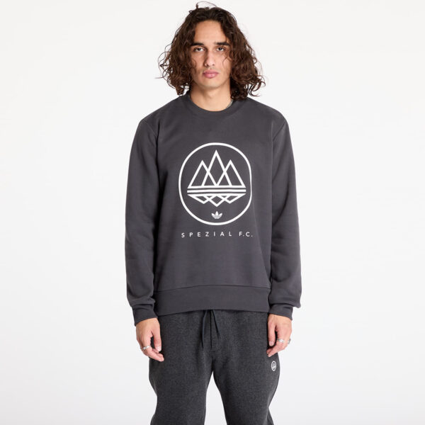 Pulóver adidas Spezial Fleece Longsleeve Sweatshirt Utility Black S-alacsony-ár