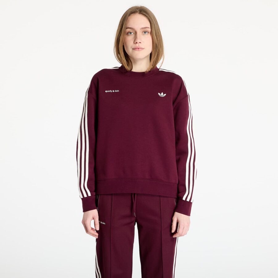 Pulóver adidas X Sporty & Rich Sweatshirt Maroon S-alacsony-ár