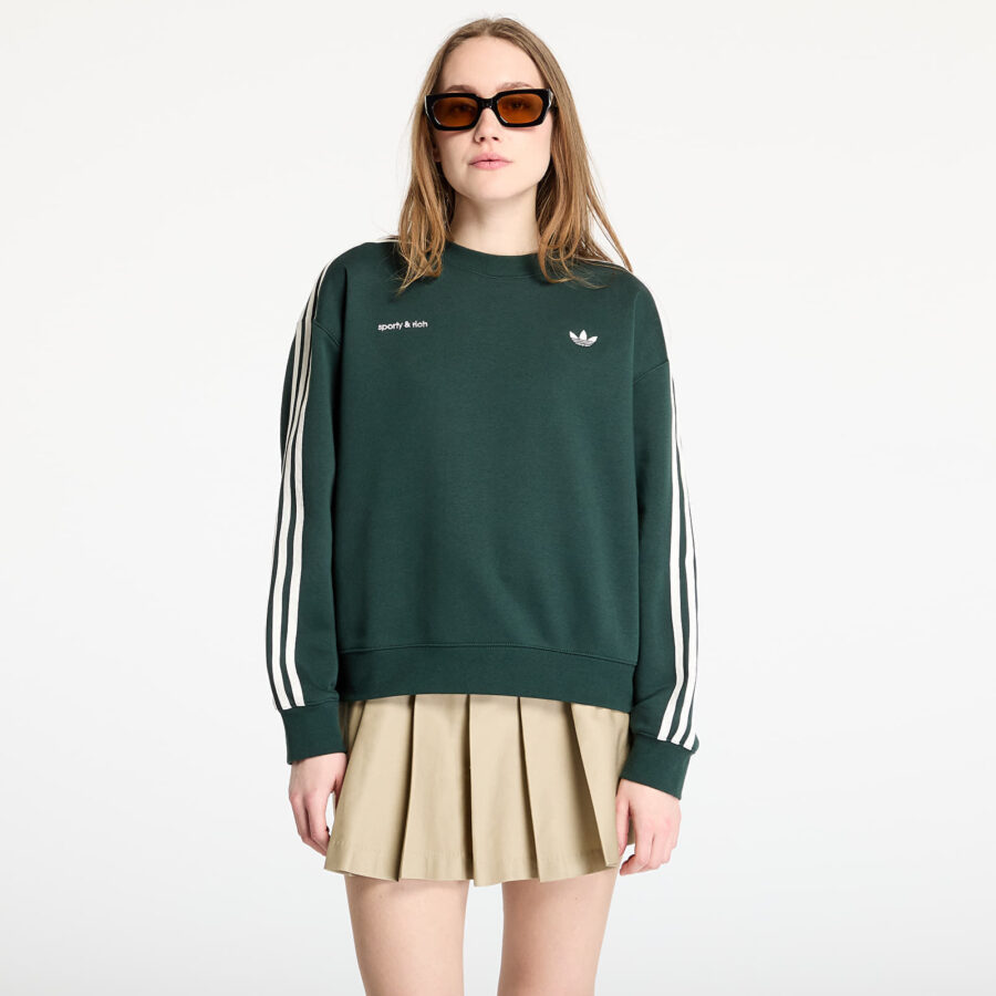 Pulóver adidas X Sporty & Rich Sweatshirt Shadow Green XS-alacsony-ár