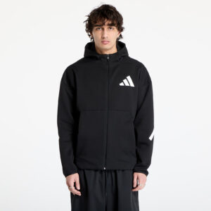 Pulóver adidas Z.N.E. Full Zip Hooded Black/ White M-alacsony-ár