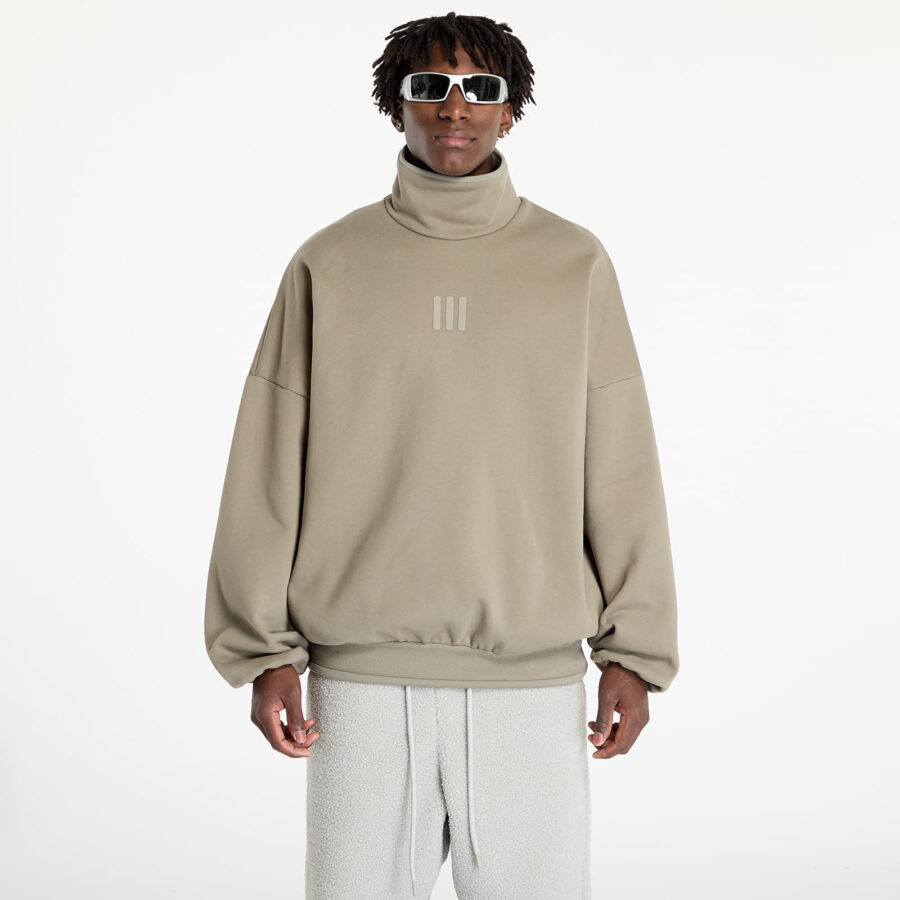 Pulóver adidas x Fear Of God Athletics Fleece Mock Sweatshirt Clay S-alacsony-ár
