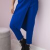 Punto Milano winter pants with decorative zip cornflower blue