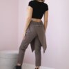 Punto Milano winter pants with fango decorative zipper