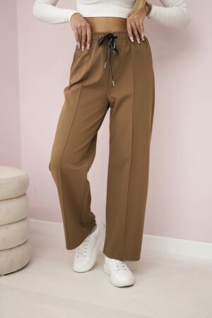 Punto Milano winter pants with wide legs Kamel