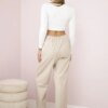 Punto Milano winter pants with wide legs beige