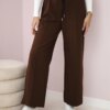 Punto Milano winter pants with wide legs brown