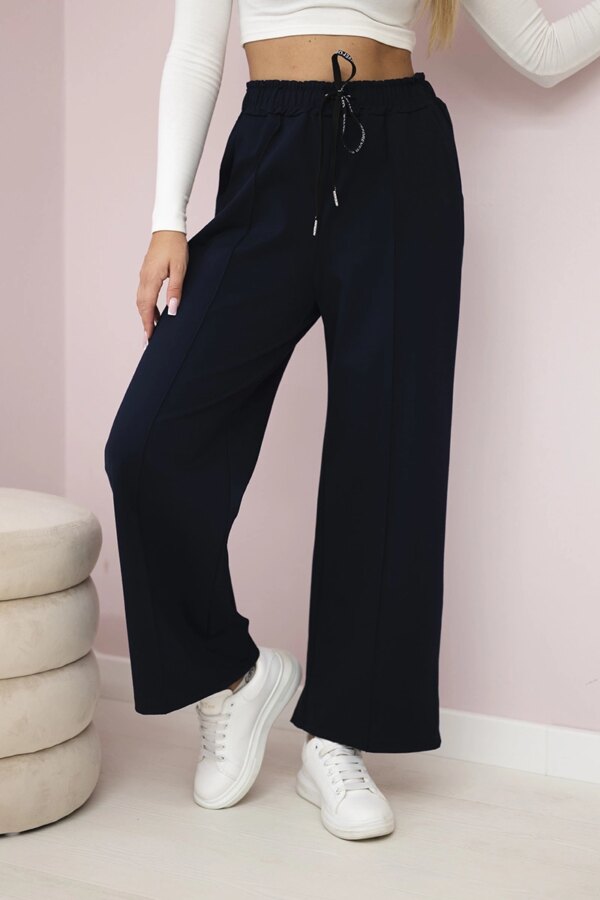 Punto Milano winter trousers with wide legs dark blue