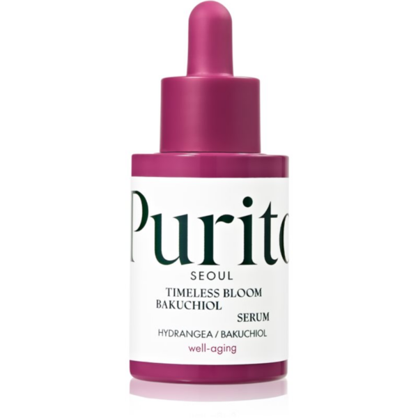 Purito Timeless Bloom Bakuchiol Serum intenzív revitalizáló szérum a bőr feszességének megújítására 30 ml-Ár
