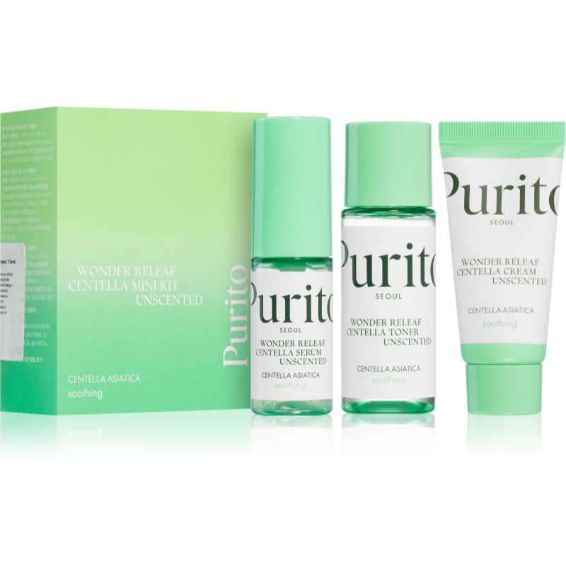 Purito Wonder Releaf Centella Mini Kit Unscented utazási készlet érzékeny és irritált bőrre-Ár