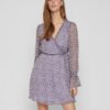 Purple Ladies Patterned Wrap Dress VILA Falia - Women
