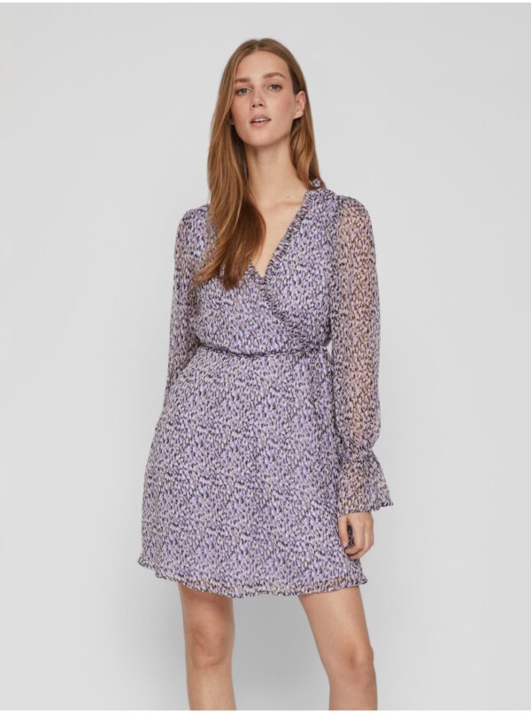Purple Ladies Patterned Wrap Dress VILA Falia - Women