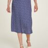 Purple Women's Patterned Midi Skirt Tranquillo - Women