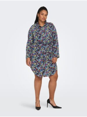 Purple-blue women's floral shirt dress ONLY CARMAKOMA Ayana - Women's