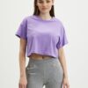 Purple crop top T-shirt Noisy May Alena - Women