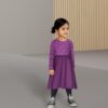 Purple girly polka dot dress name it Ofelia - Girls