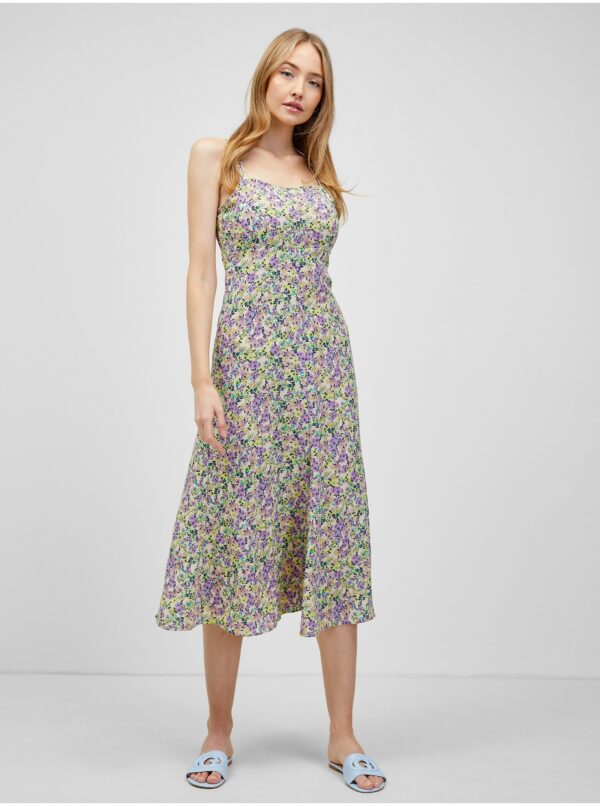 Purple-green floral midishats ONLY Gerda - Ladies