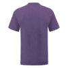 Purple men's t-shirt in combed cotton Iconic sleeve Fruit of the Loom