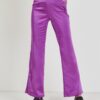 Purple women's satin pants ONLY Paige - Women