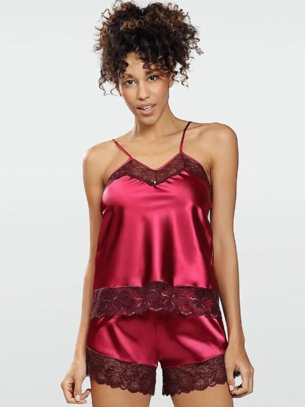 Pyjamas DKaren Brenda S-2XL burgundy 033a