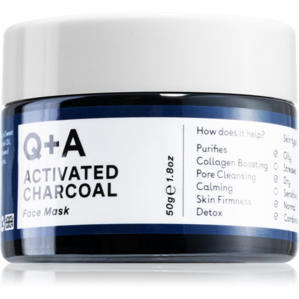 Q+A Activated Charcoal méregtelenítő arcmaszk aktív szénnel 50 g-Ár