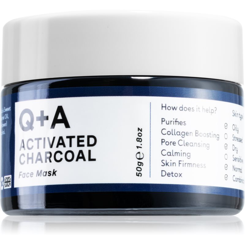 Q+A Activated Charcoal méregtelenítő arcmaszk aktív szénnel 50 g-Ár