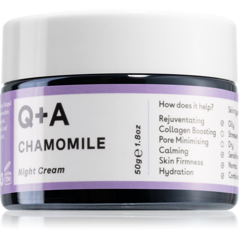 Q+A Chamomile nyugtató éjszakai krém kamillával 50 g-Ár