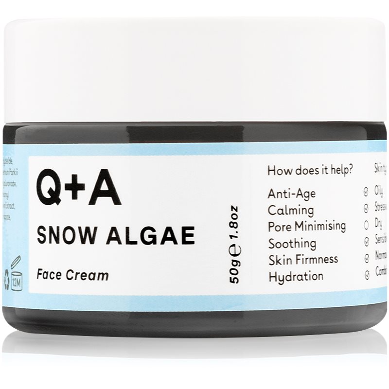 Q+A Snow Algae tápláló hidratáló száraz nagyon száraz érzékeny bőrre 50 g-Ár