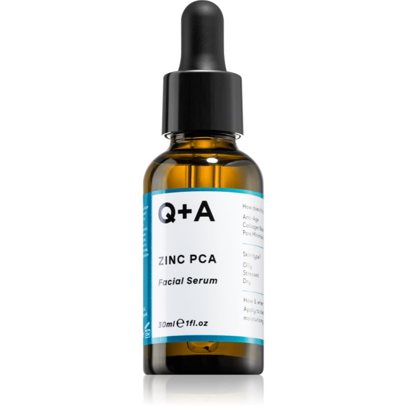 Q+A Zinc PCA bőr szérum a bőr kisimításáért és a pórusok minimalizásáért 30 ml-Ár