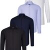 QUAD SET G726 DEWBERRY SHIRT-BLACK-WHITE-NAVY BLUE-LILAC