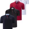 QUAD SET T8582 DEWBERRY MENS T-SHIRT-BLACK-WHITE-NAVY BLUE-BURGUNDY