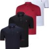 QUADRUPLE SET T8586 DEWBERRY MEN'S T-SHIRT-BLACK-WHITE-NAVY-BURGUNDY