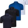 QUADRUPLE SET T8586 DEWBERRY MEN'S T-SHIRT-BLACK-WHITE-NAVY-SAKS