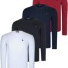 QUADRUPLE SET T8588 DEWBERRY ROUND NECK MEN'S SWEATSHIRT-BLACK-NAVY-WHITE-BURGUNDY