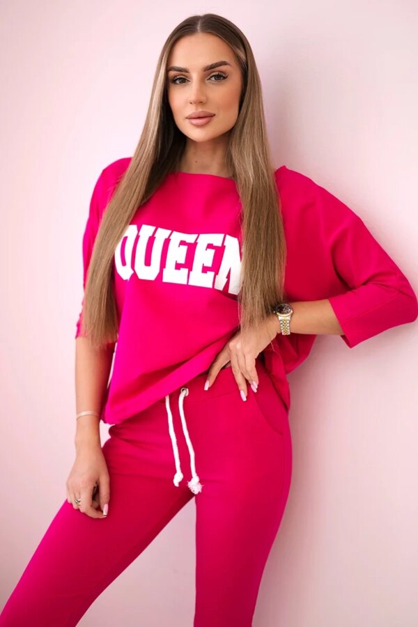 Queen Fuchsia Print Set