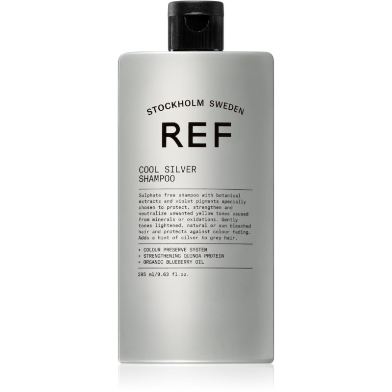 REF Cool Silver Shampoo ezüst sampon  semlegesíti a sárgás tónusokat 285 ml-Eredeti