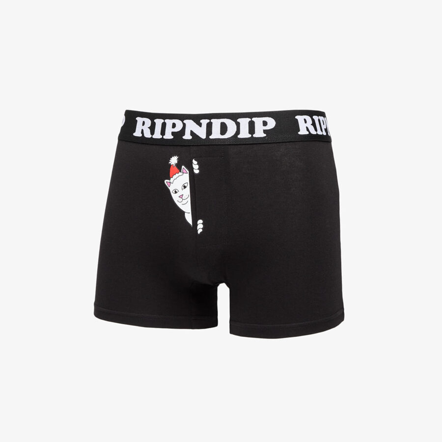 RIPNDIP Peeking Santa Nerm Boxers 1-Pack Black XS-alacsony-ár