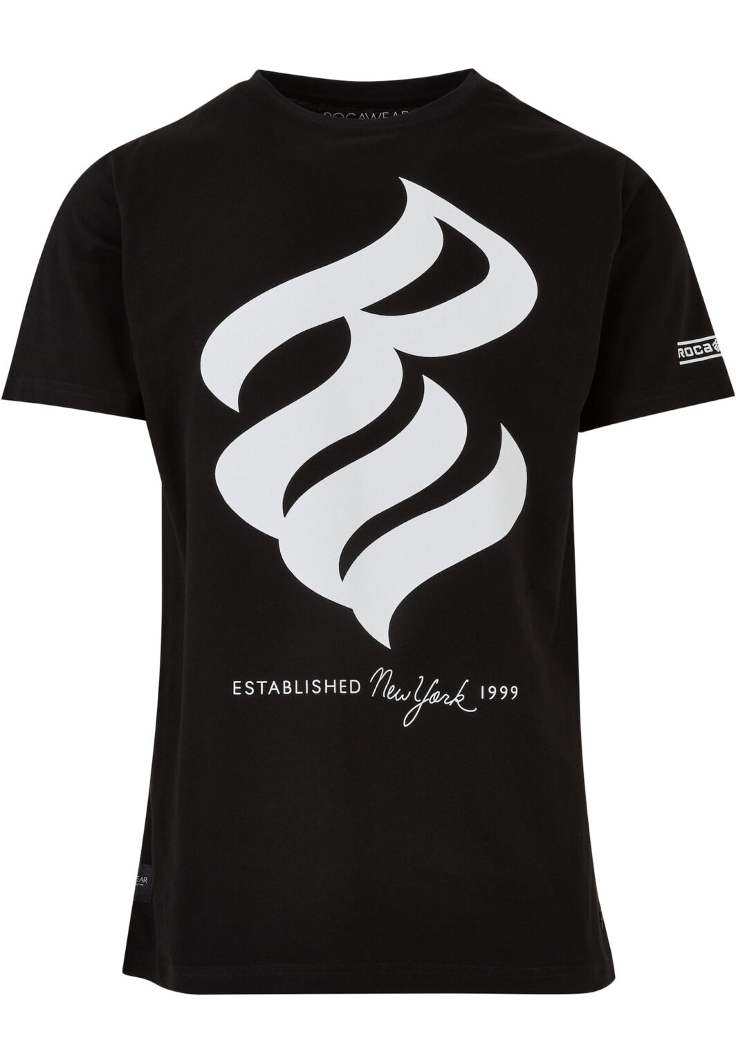 ROCAWEAR Póló  fekete / fehér