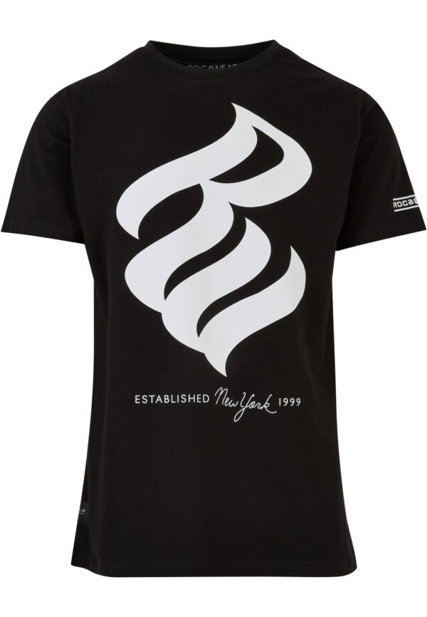 ROCAWEAR Póló  fekete / fehér