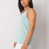 RUE PARIS Mint plus size pamut felső