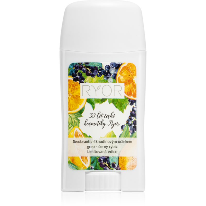 RYOR Deo dezodor 48 órás hatás illatok Grapefruit & Black Currant 50 g-Ár