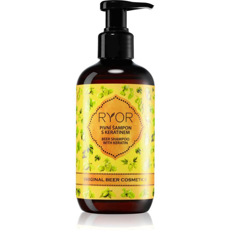 RYOR Original Beer Cosmetics sört tartalmazó hajsampon keratinnal 250 ml-Ár